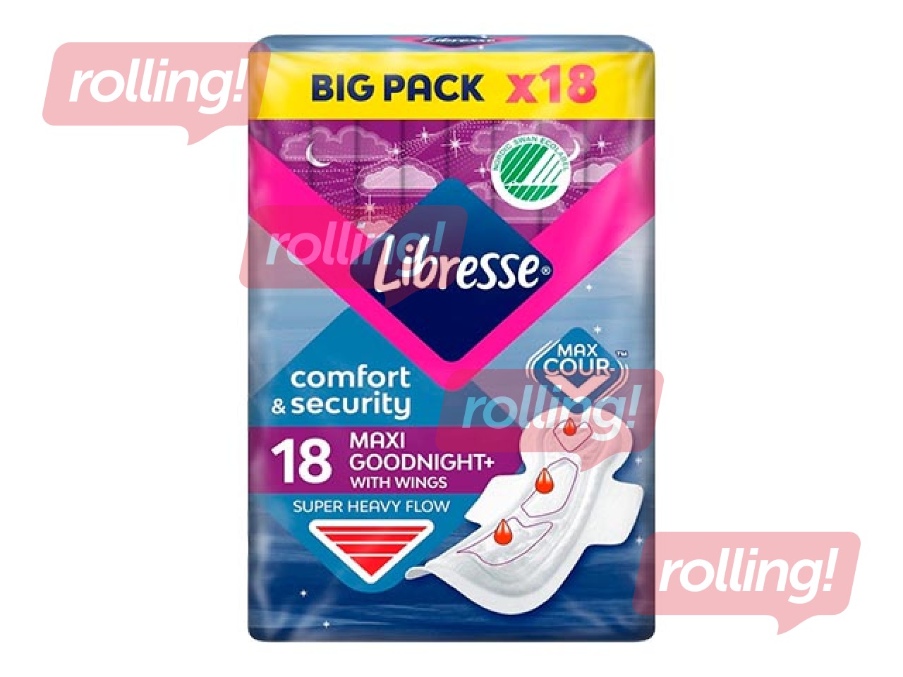 Hügieenisidemed Libresse, Maxi Night, 18 tk. +KAMPAANIA! Osta Libresse hügieenisidemeid ja sa