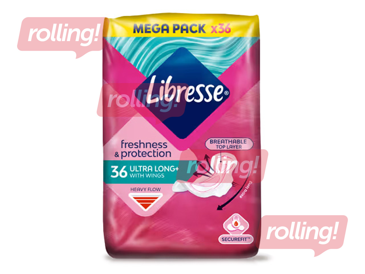 Higiēniskās paketes Libresse, Ultra Long, 36 gab. +AKCIJA! Pērc Libresse higiēniskās paketes un saņe