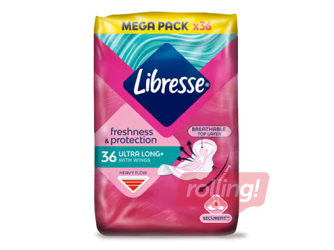 Hügieenisidemed Libresse, Ultra Long, 36 tk. +KAMPAANIA! Osta Libresse hügieenisidemeid ja sa