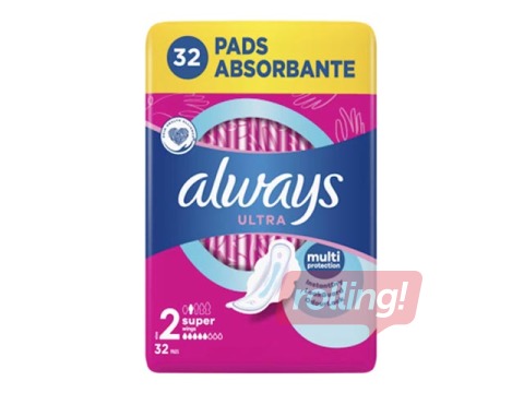 Hygiene pads Always Ultra Super + Quattro, 32 pcs.