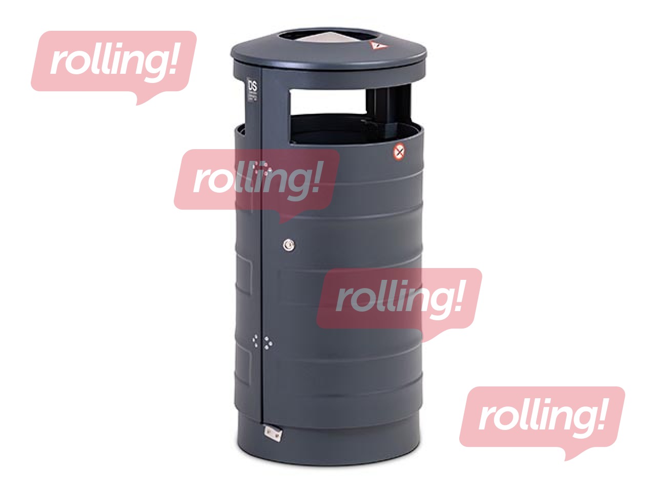 Prügikast tuhatoosiga, hall, 70l