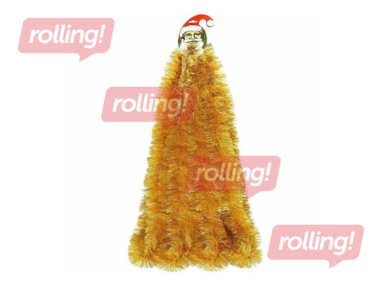 Ziemassvētku virtene Springos, zelta, ø10cm, 6m