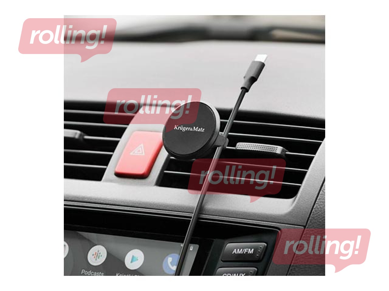 Telefonihoidik Kruger&Matz, magnetiline, kinnitatav ventilatsiooniavasse