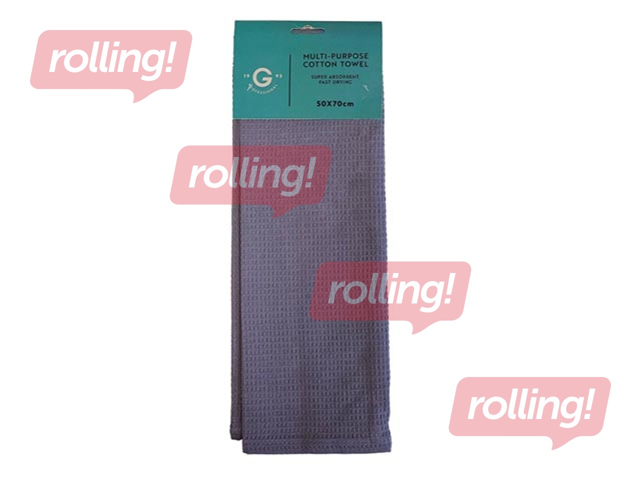 Virtuves dvielis, kokvilnas, pelēks, 50x70cm