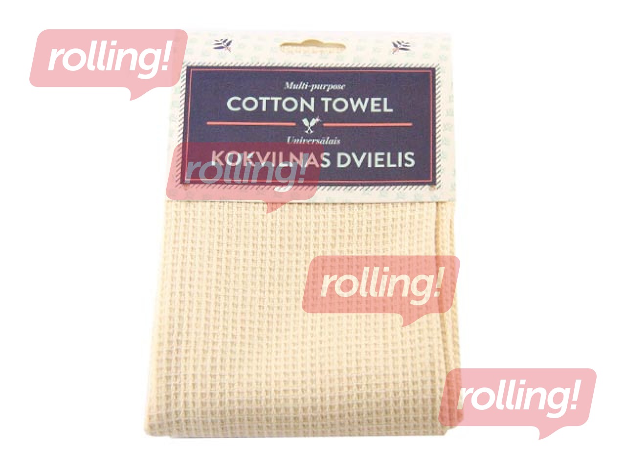 Köögi rätik, puuvillane, beež, 50x70cm