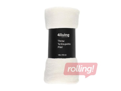 Плед 4Living Gert, белый, 125x150см