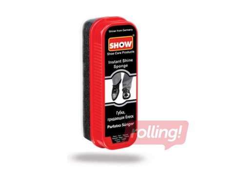 Губка для чистки обуви с блеском Instant Shine, Show, черная