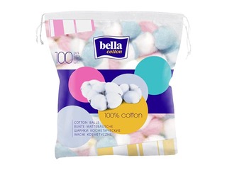 Cotton balls Bella, Cotton, non-sterile, colorful, 100 pcs.