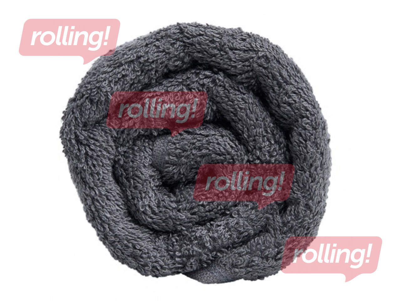 Terry towel, dark grey, 70x140cm