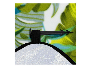 Pikniku ja rannatekk, kokkupandav, rohekates toonides, 200x200cm