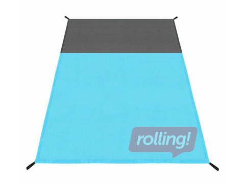 Pikniku ja rannatekk, kokkupandav, sinakates toonides, 200x210cm