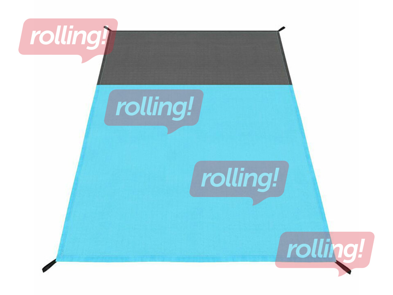 Pikniku ja rannatekk, kokkupandav, sinakates toonides, 200x210cm