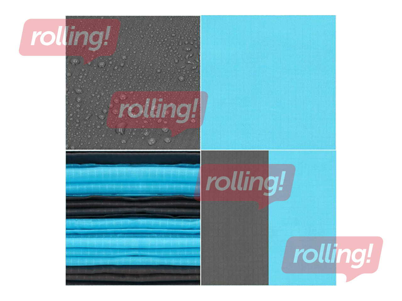 Pikniku ja rannatekk, kokkupandav, sinakates toonides, 200x210cm