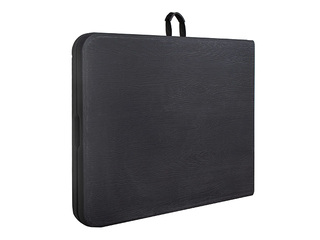 Galds Springos, saliekams, pelēks rāmis, melna virsma, 180x75x75cm