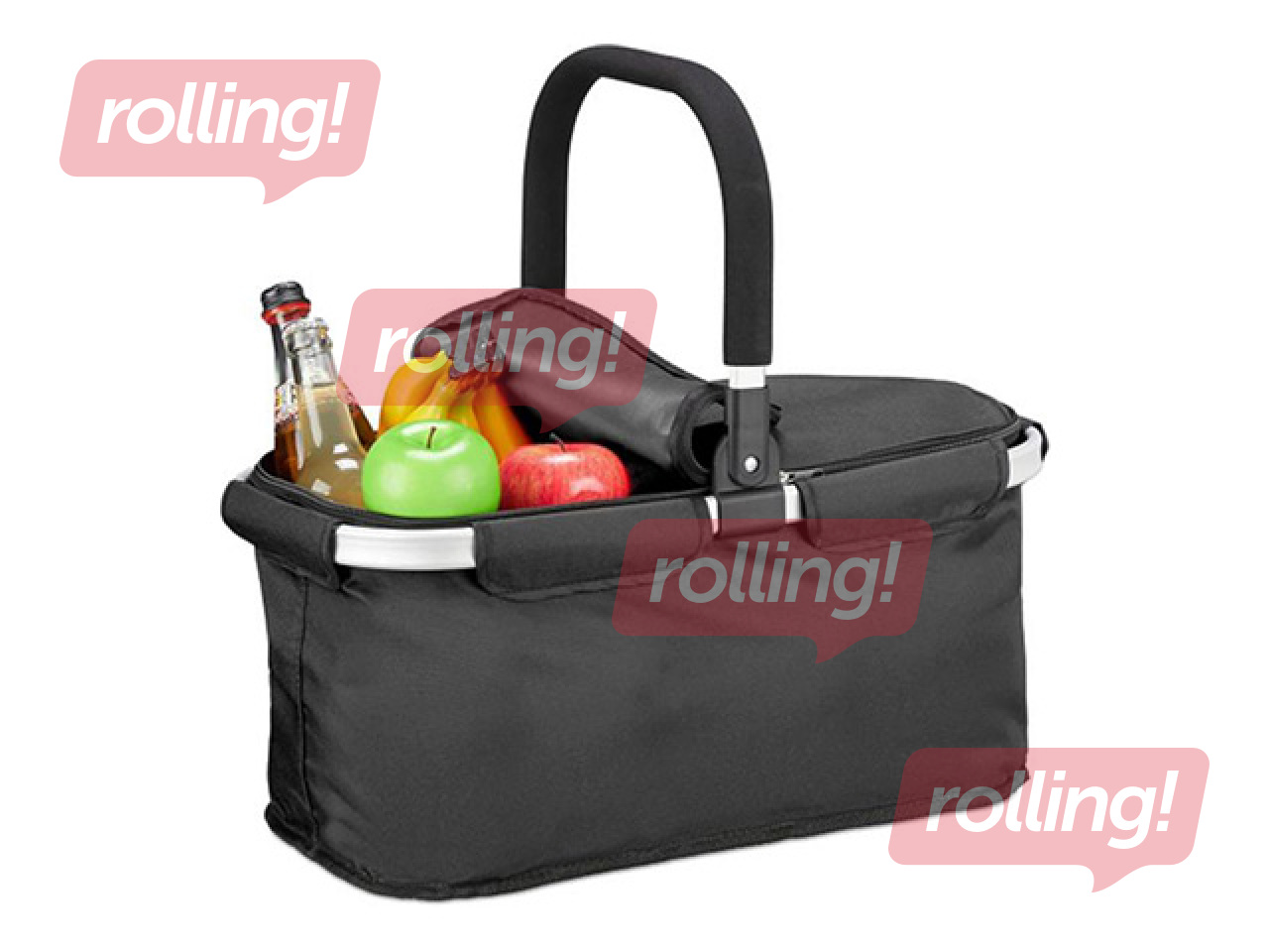 Piknika grozs TORO, ar rokturi un vāku, 49x29x28cm