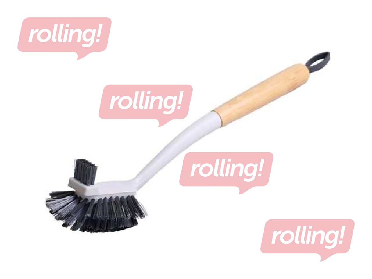 Dish brush with handle TORO, Bamboo, 30cm