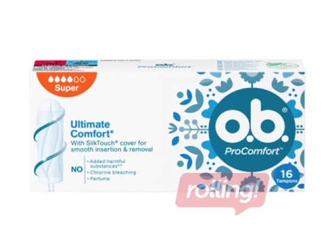 Tamponi O.B., Pro Comfort, Super, 16 gab.