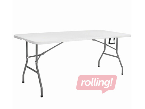 Складной стол Springos, белый, 180x74x74см