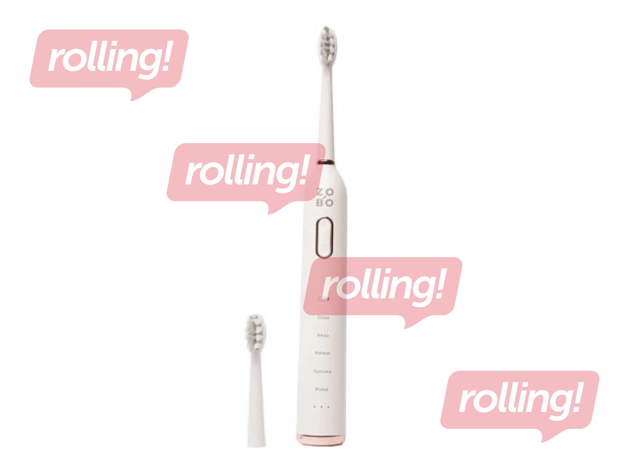 Электрическая звуковая зубная щётка, ZoBo, белая
