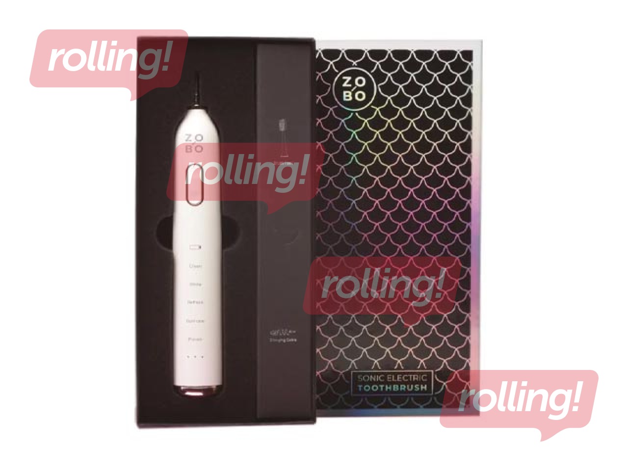 Электрическая звуковая зубная щётка, ZoBo, белая