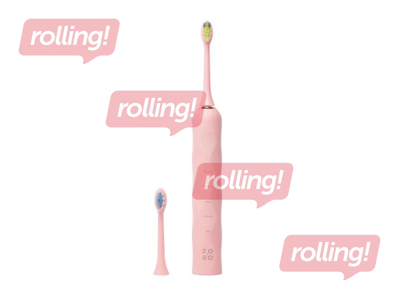 Elektriskā zobu birste soniskā, ZoBo, rozā