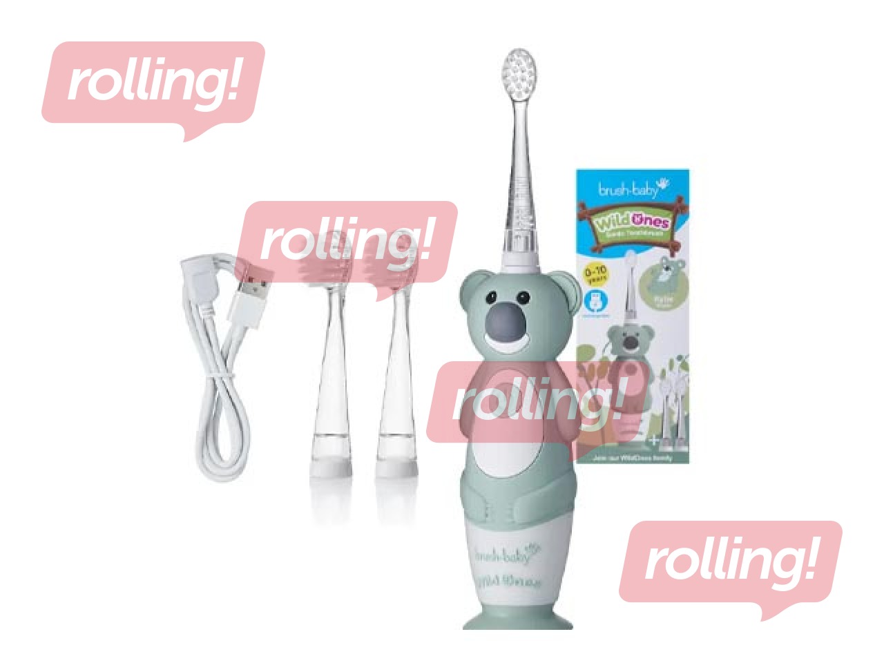 Soniline elektriline hambahari Brush-baby, WildOnes Koala, 0–10 aastat