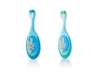 Zobu birste Flossbrush Brush-baby, 0-3 gadi, dubultpaka