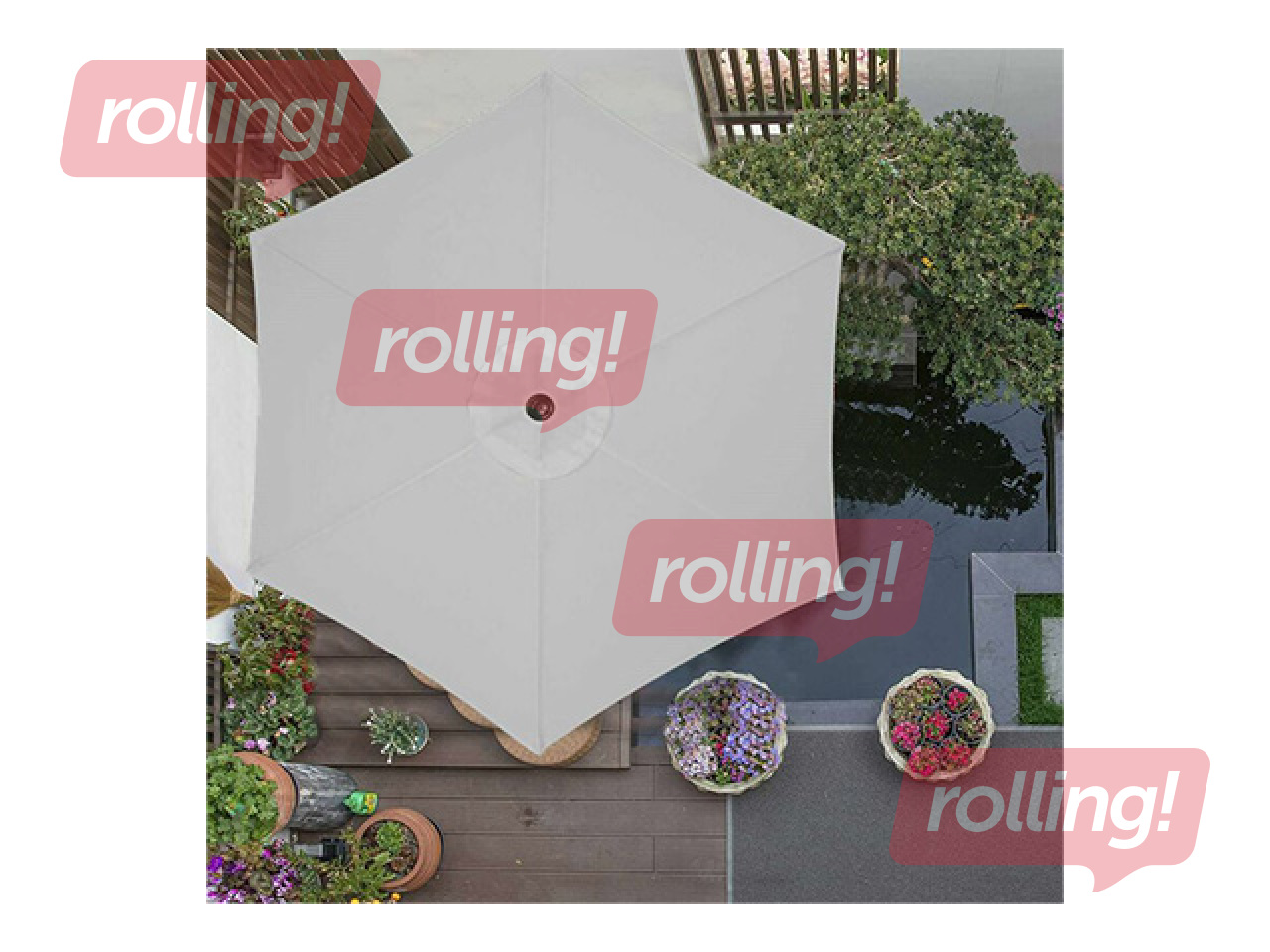 Aia päikesevari Springos, hall, must raam, 2.5m