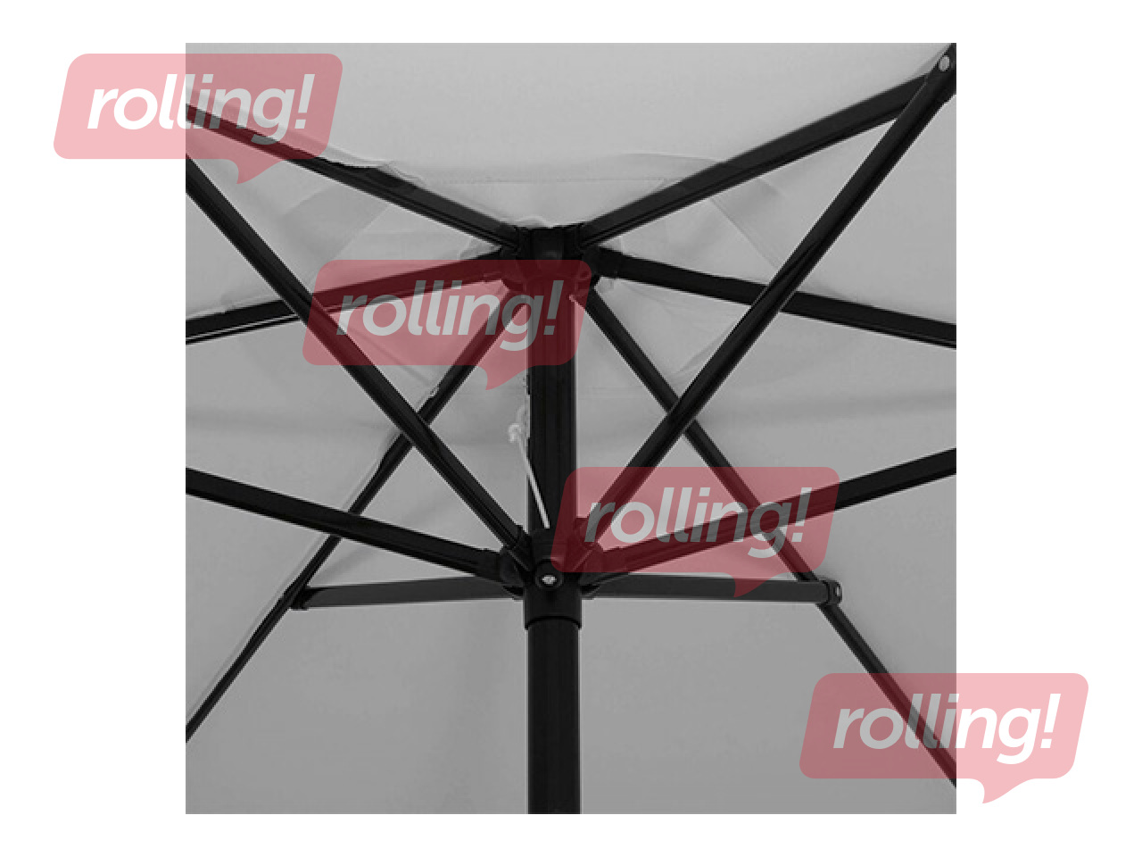 Aia päikesevari Springos, hall, must raam, 2.5m