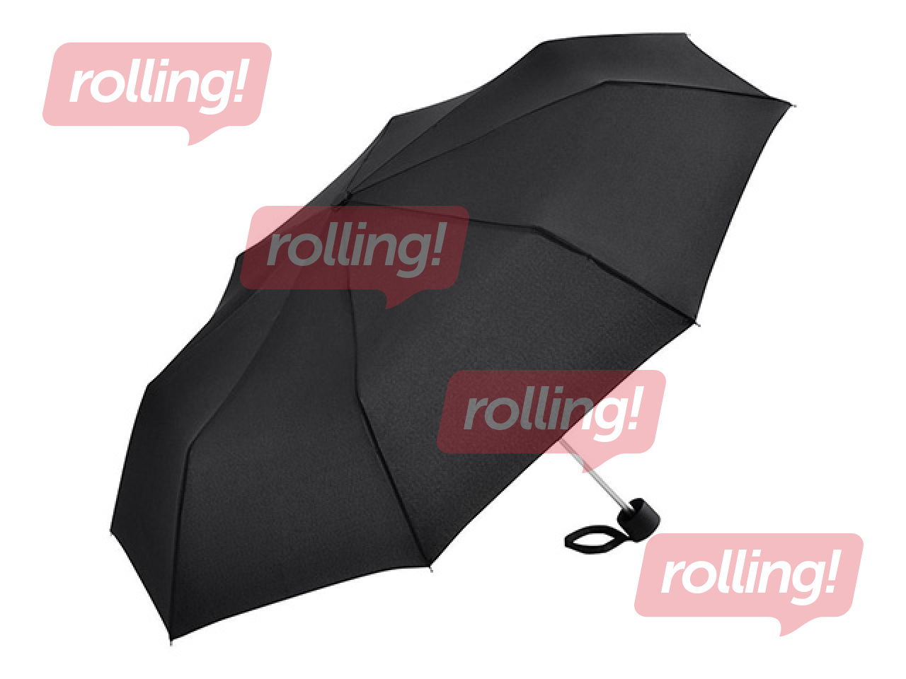Umbrella Mini, Manual, Black, 23cm/Ø90cm