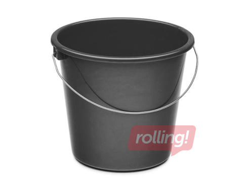 Spainis ar metāla rokturi, melns, 12l