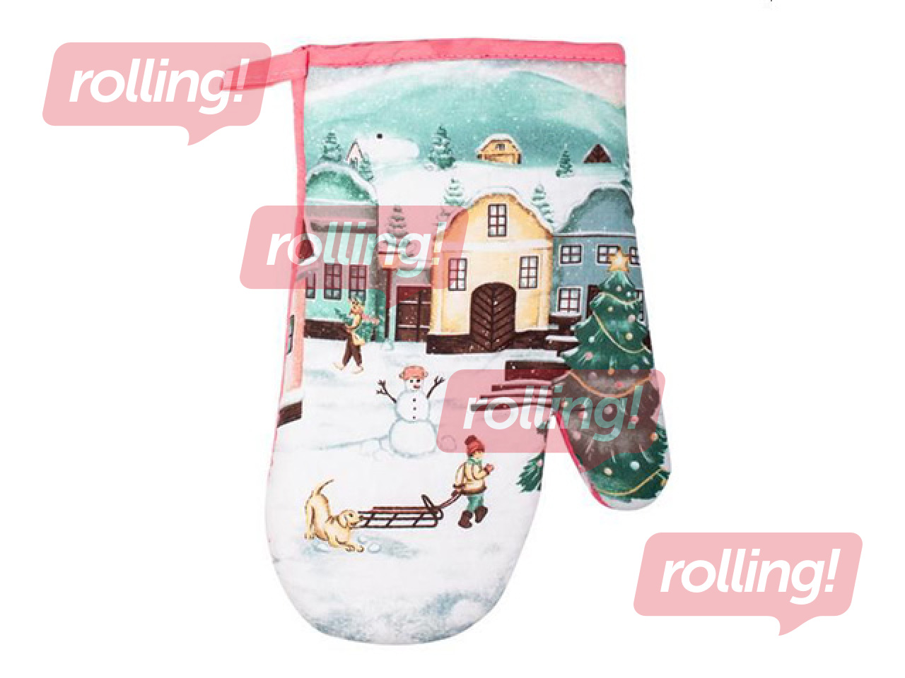 Kitchen Glove, Christmas Design – City
