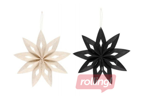 Dekoratsioon Winteria, vildist täht, valge või must, Ø32cm