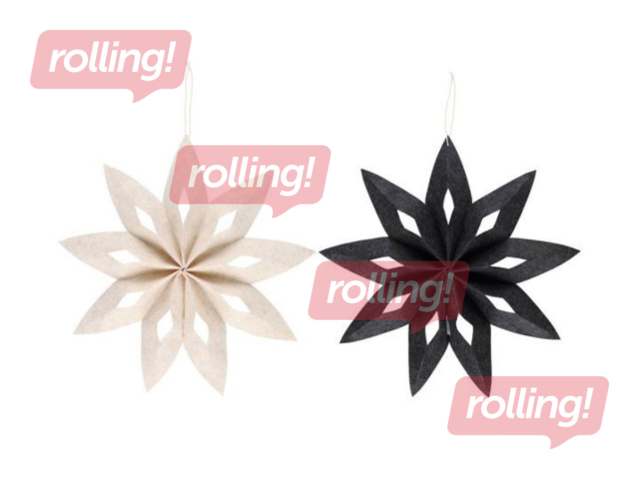 Dekoratsioon Winteria, vildist täht, valge või must, Ø50cm