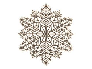 Table Placemat Winteria, Gold Snowflake, Ø38cm