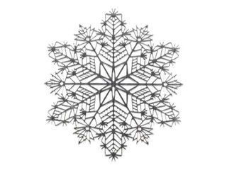 Салфетка для стола Winteria, серебряная снежинка, Ø38см