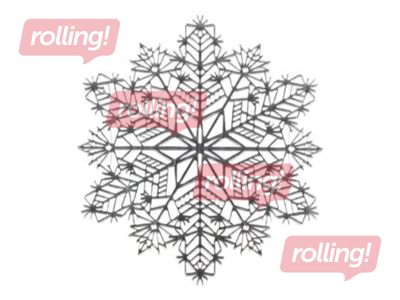 Table Placemat Winteria, Silver Snowflake, Ø38cm