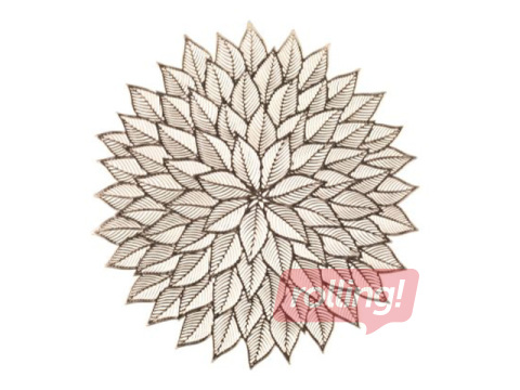 Table Placemat Winteria, Gold Flower, Ø38cm