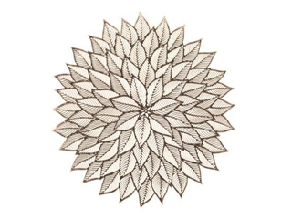 Table Placemat Winteria, Gold Flower, Ø38cm