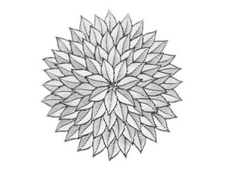 Galda paliktnis Winteria, sudraba zieds, Ø38cm