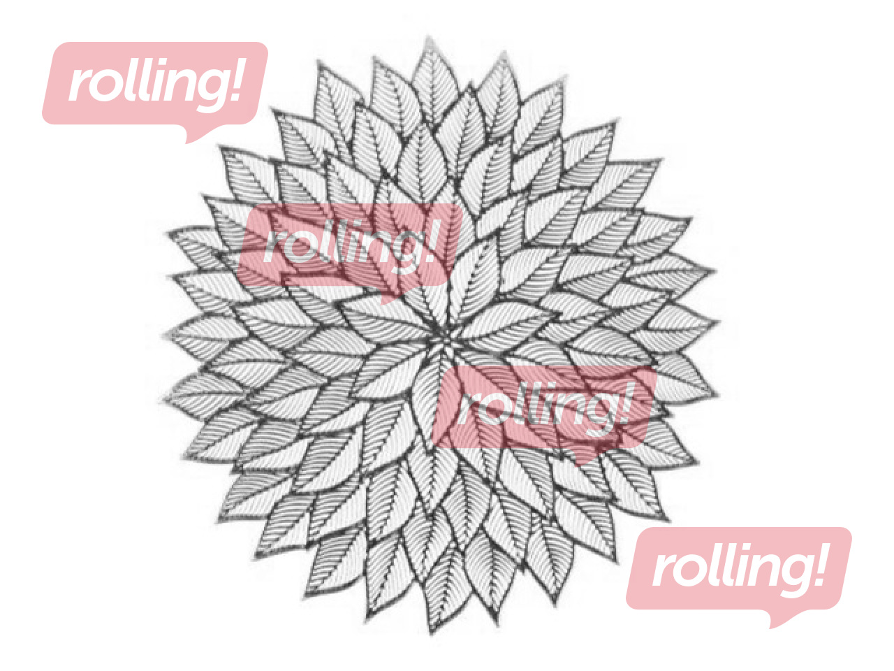 Table Placemat Winteria, Silver Flower, Ø38cm