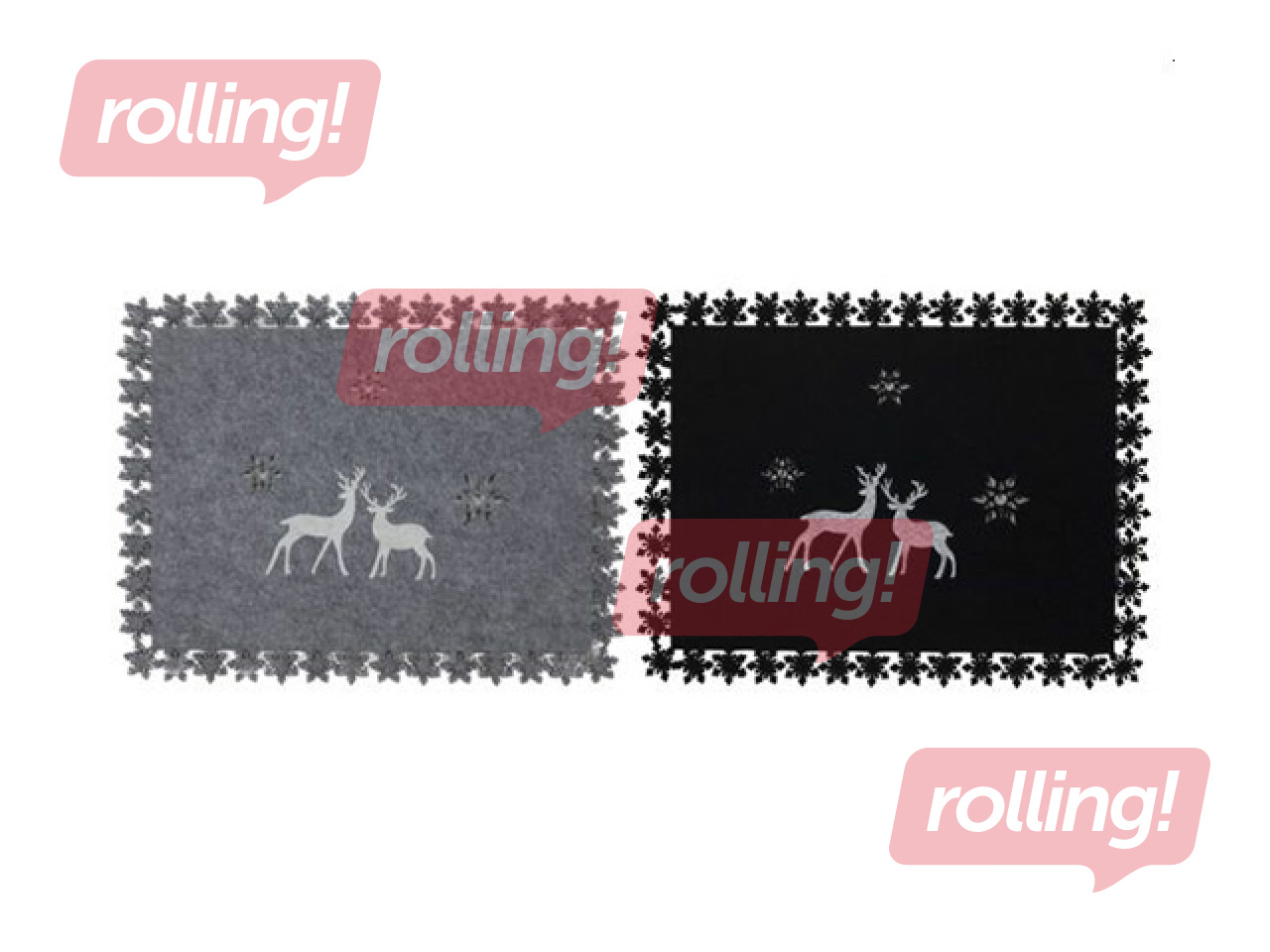 Jõululauaalus, vildist, hall või must, 43x33cm