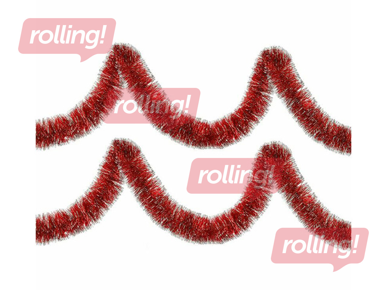 Christmas Decorations Springos, Garland, Red, 6m
