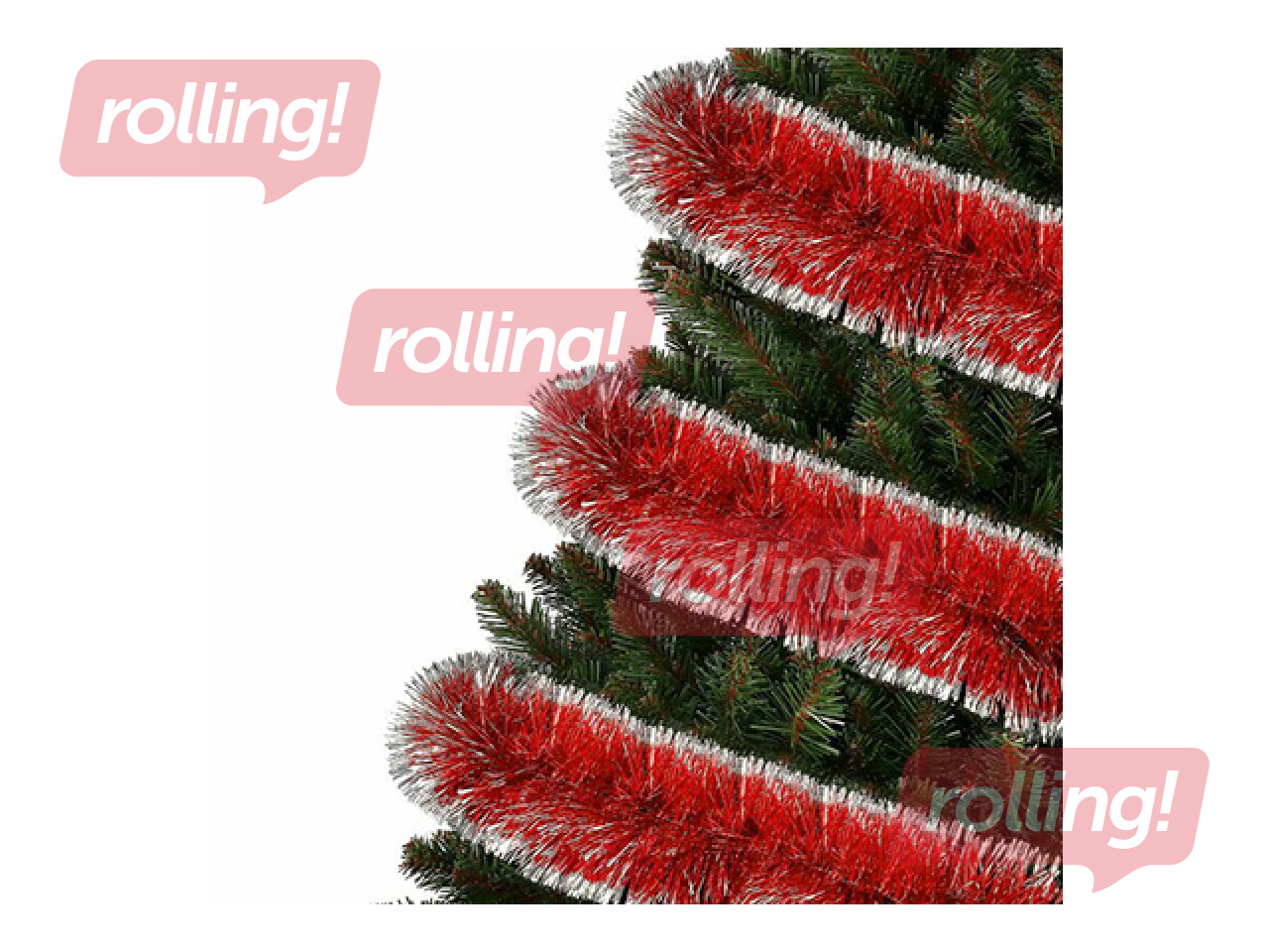 Ziemassvētku rotājumi Springos, virtene, sarkana, 6m