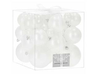 Ёлочные украшения Springos, шары, белые, 37 шт.