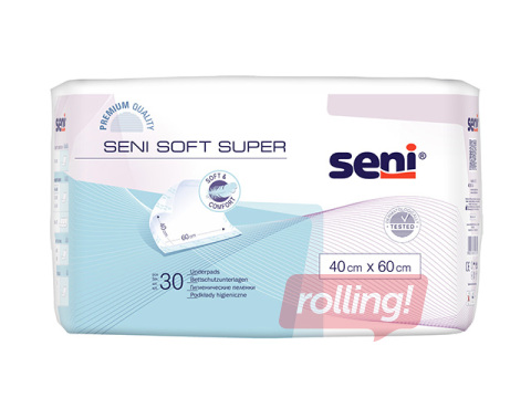 Впитывающие одноразовые пелёнки Seni Soft Super, 40x60см, 30 шт.