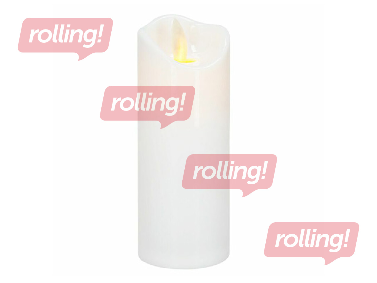 LED küünal Springos, valge, 12.5×5cm