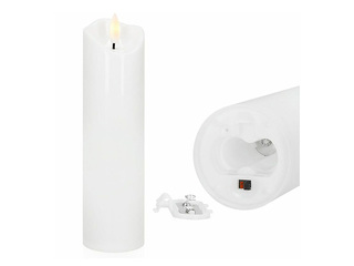 LED candle Springos, white, 17.5×5cm