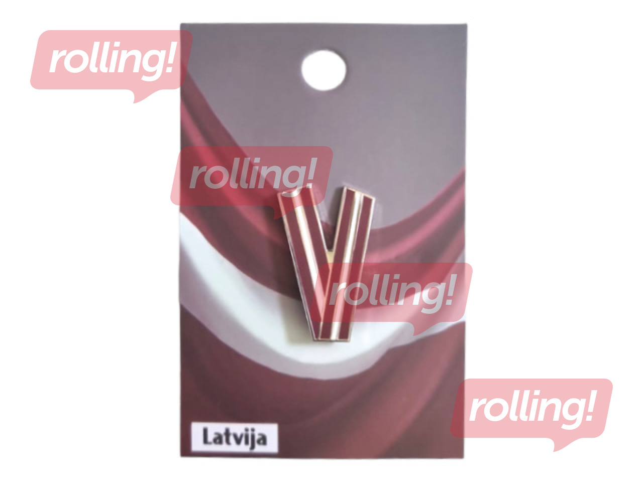 Pin badge Latvian Flag, V-shaped
