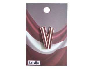 PROMO Rinnamärk Läti lipp, V-kujuline